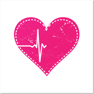 Nurse Nursing Heartbeat Heat Love Posters and Art